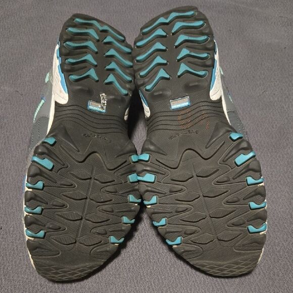 Skechers Gray and Blue Athletic Shoes - Picture 5 of 6